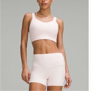 Lululemon Athletica Soft Pink Sports Bra and Shorts